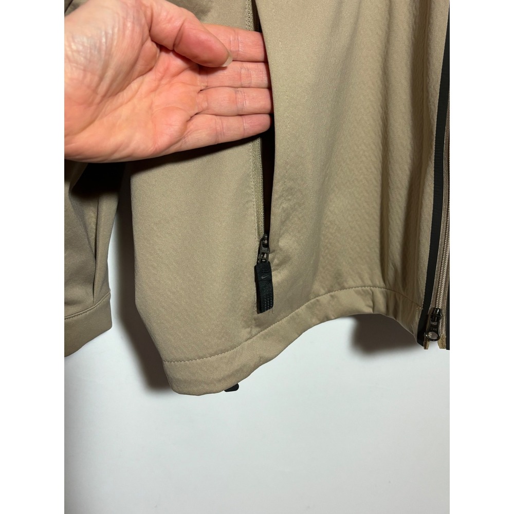 Nike Golf Jacket Mens Large Tan Shady Canyon Full Zip Windbreaker Performance - Picture 2 of 14